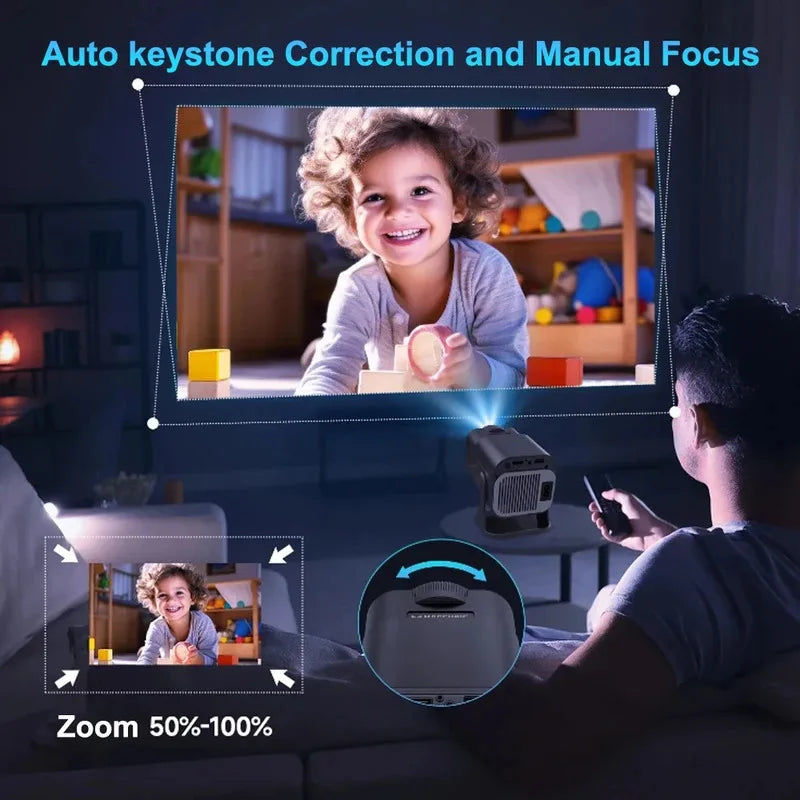 HY320 video projector 4k Native 720p Android Projectors 300ANSI Wifi Cinema Portable 180° Rotable 1080p Upgrated HY300