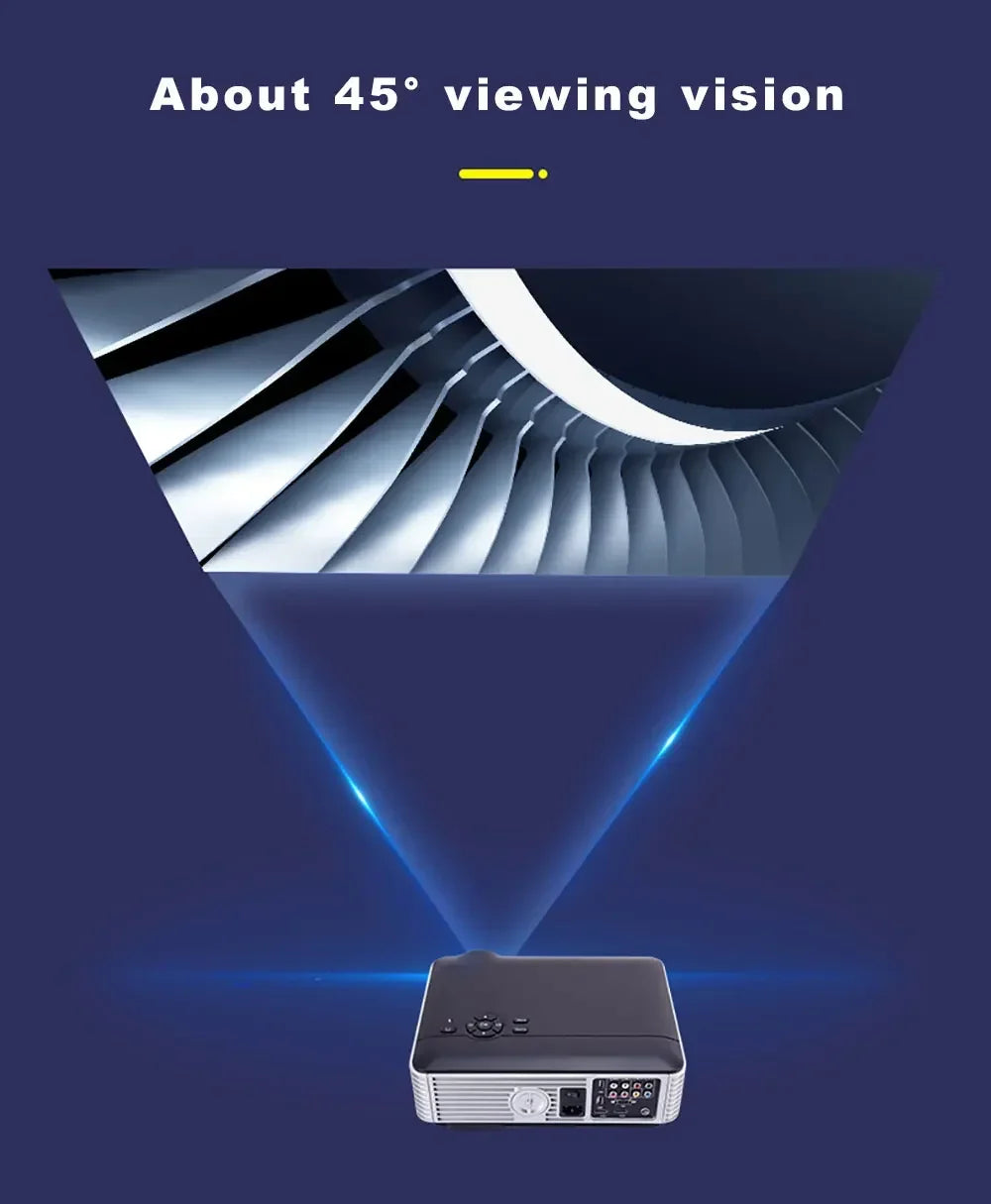 4K High-definition 16:9 Anti Light Screen Portable Home Projector, Simple Projector, Metal Material Foldable Viewing Device