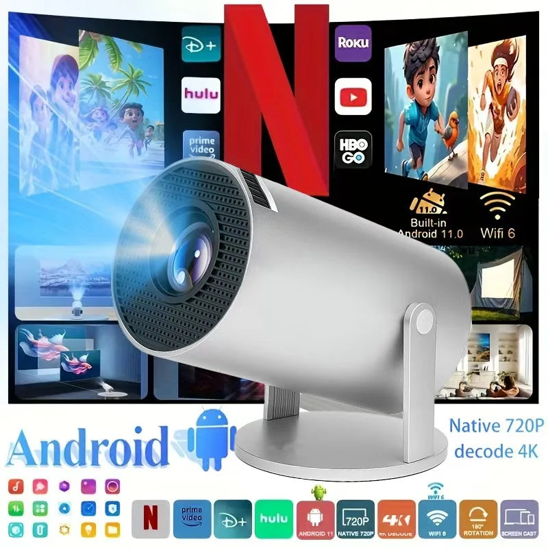 DEYSIN HY300 Plus HD Projector Portatil 4K 1280x720P Android Wifi LED Video Home Theater Cinema Phone Mini Games Proyector Movie