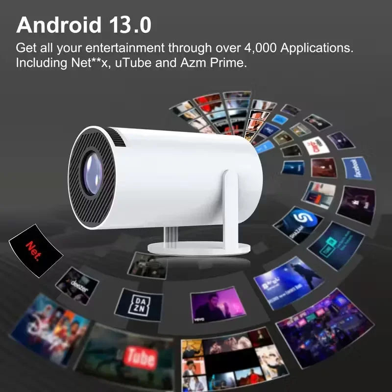 DEYSIN HY300 Plus HD Projector Portatil 4K 1280x720P Android Wifi LED Video Home Theater Cinema Phone Mini Games Proyector Movie