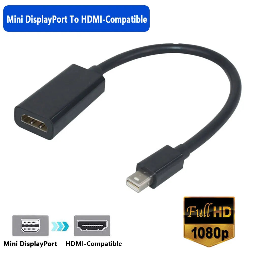 Mini DP Thunderbolt to HDMI-compatible Adapter Connecto Converter 4K 2K 1080P For MacBook surface laptop TV monitor projector