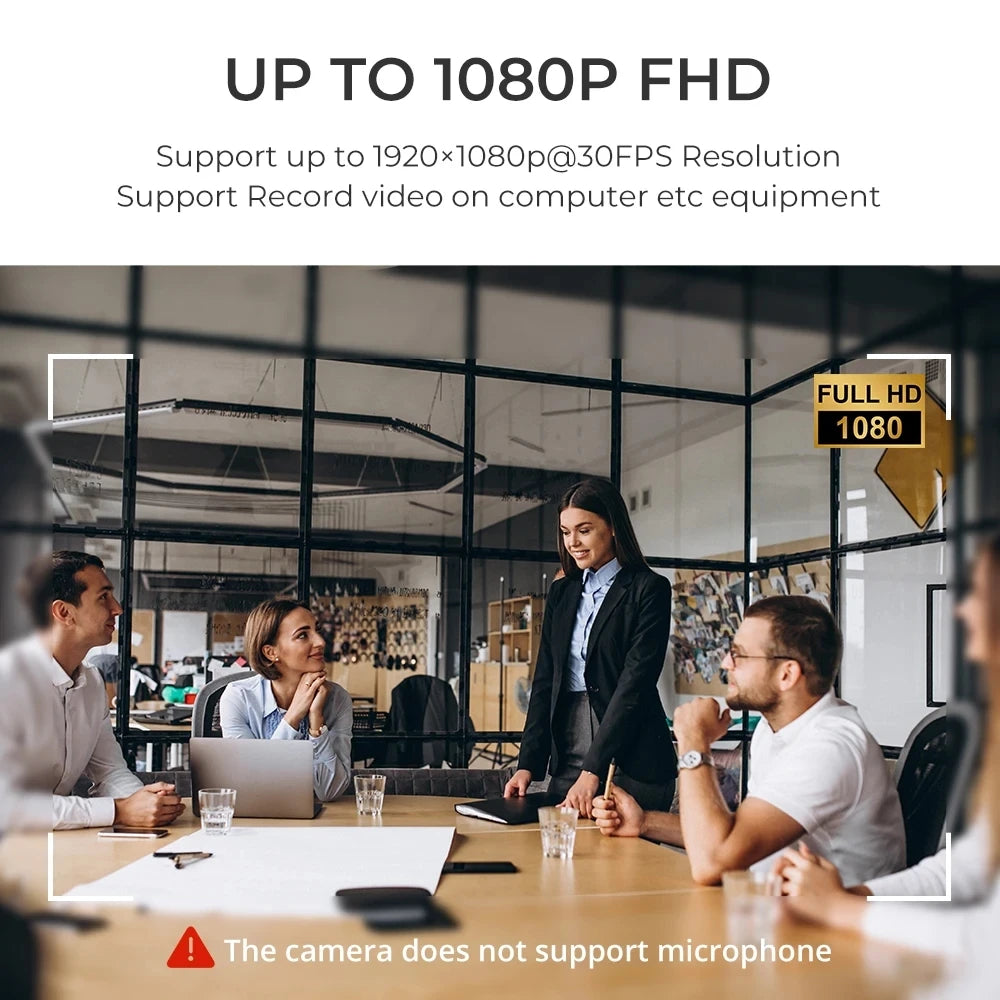 Full HD Mini 2MP USB Webcam with Interchangeable Lenses (2.8/3.7mm) | 1080P Full HD for PC, Conferencing & Security Monitoring